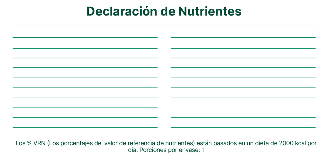 Información nutricional