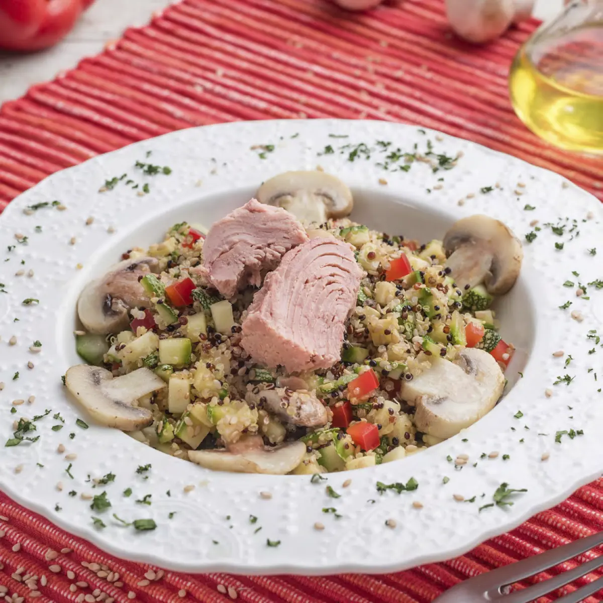 Ensalada de quinua con atún