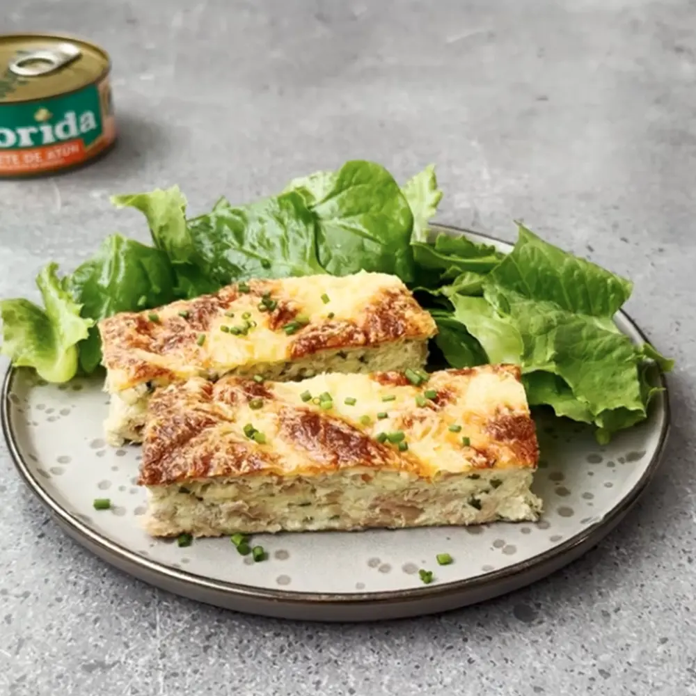 Souffle de atún y queso