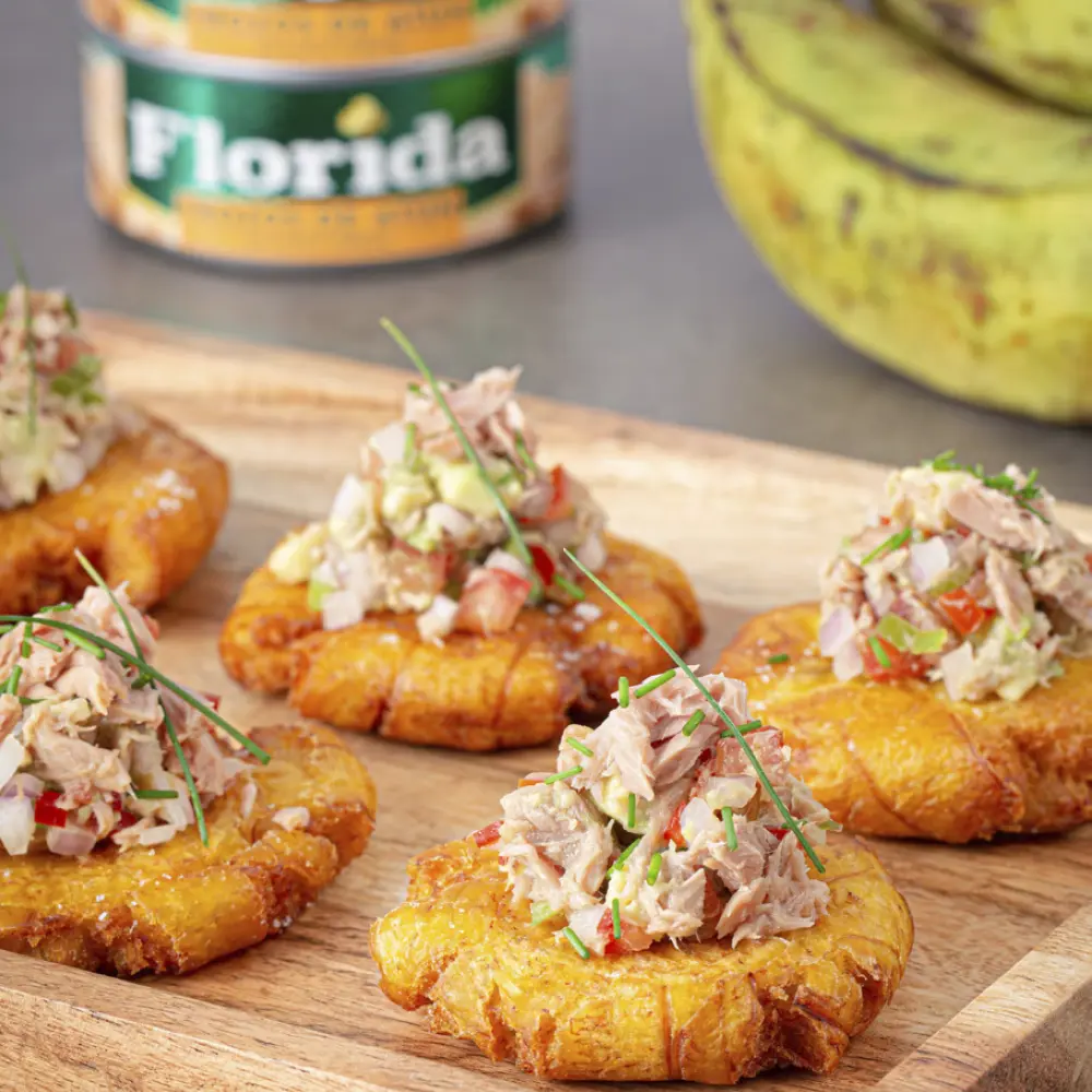 Patacones con atún